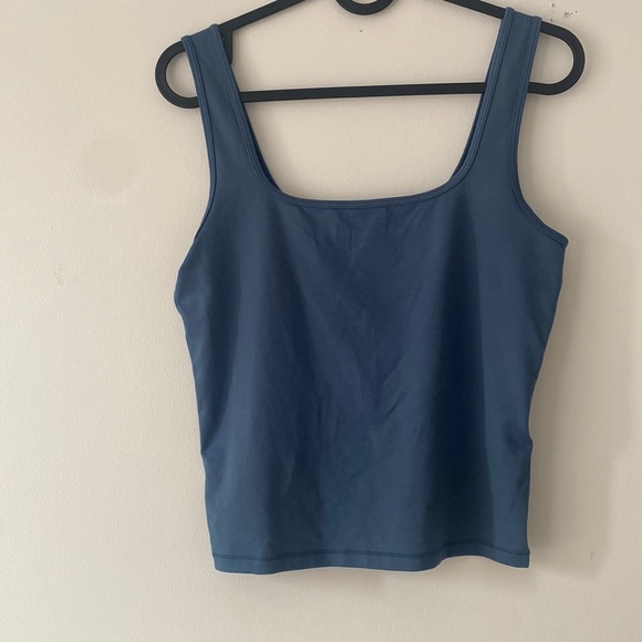 2 ribbed tanks, darker purple, and blue (size medium both) - Picture 1 of 4